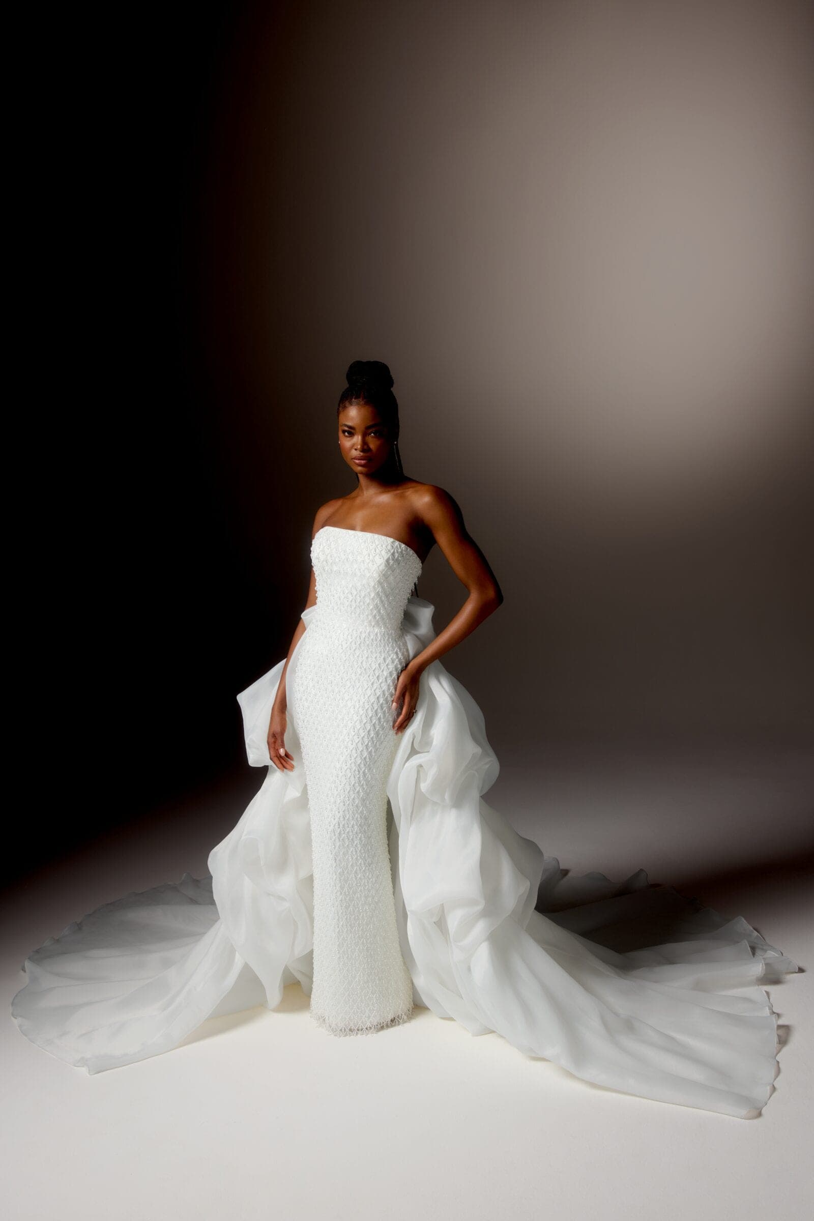 Abito da sposa Bravura Justin Alexander Signature, vista frontale — atelier Scuderi Spose Trapani