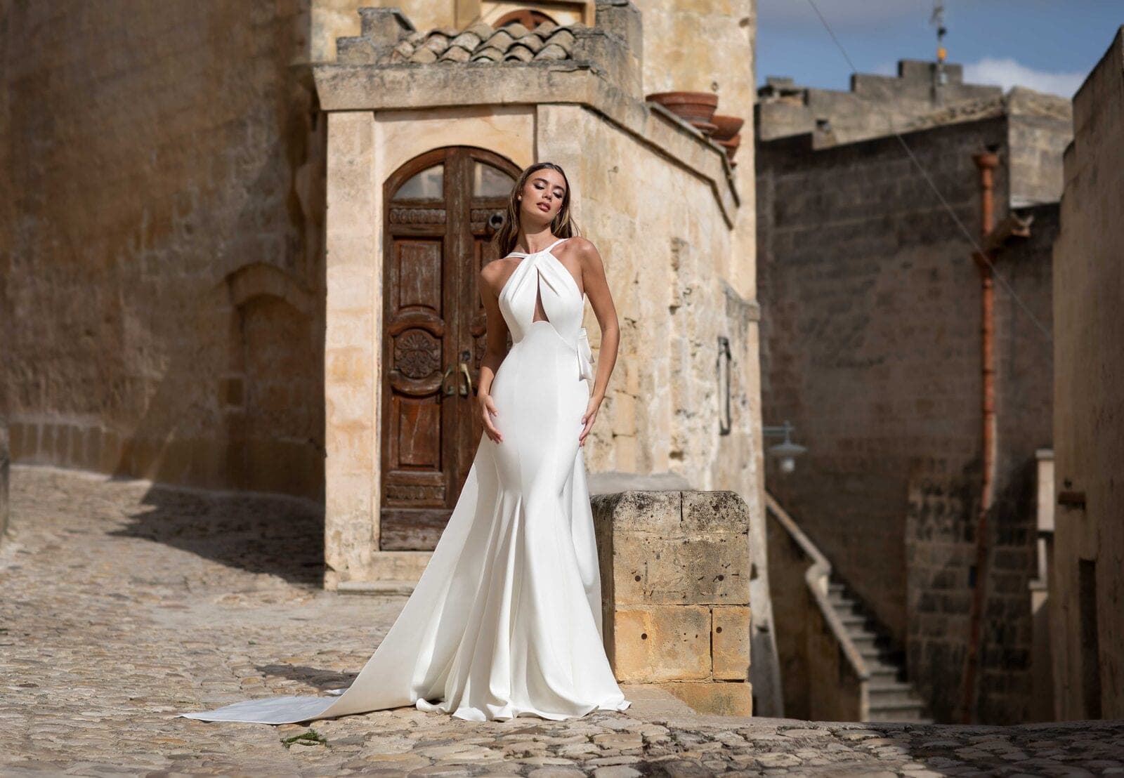 Abito da sposa Bergamotto — Egò Valentini, Linea ad A Scuderi Spose Trapani