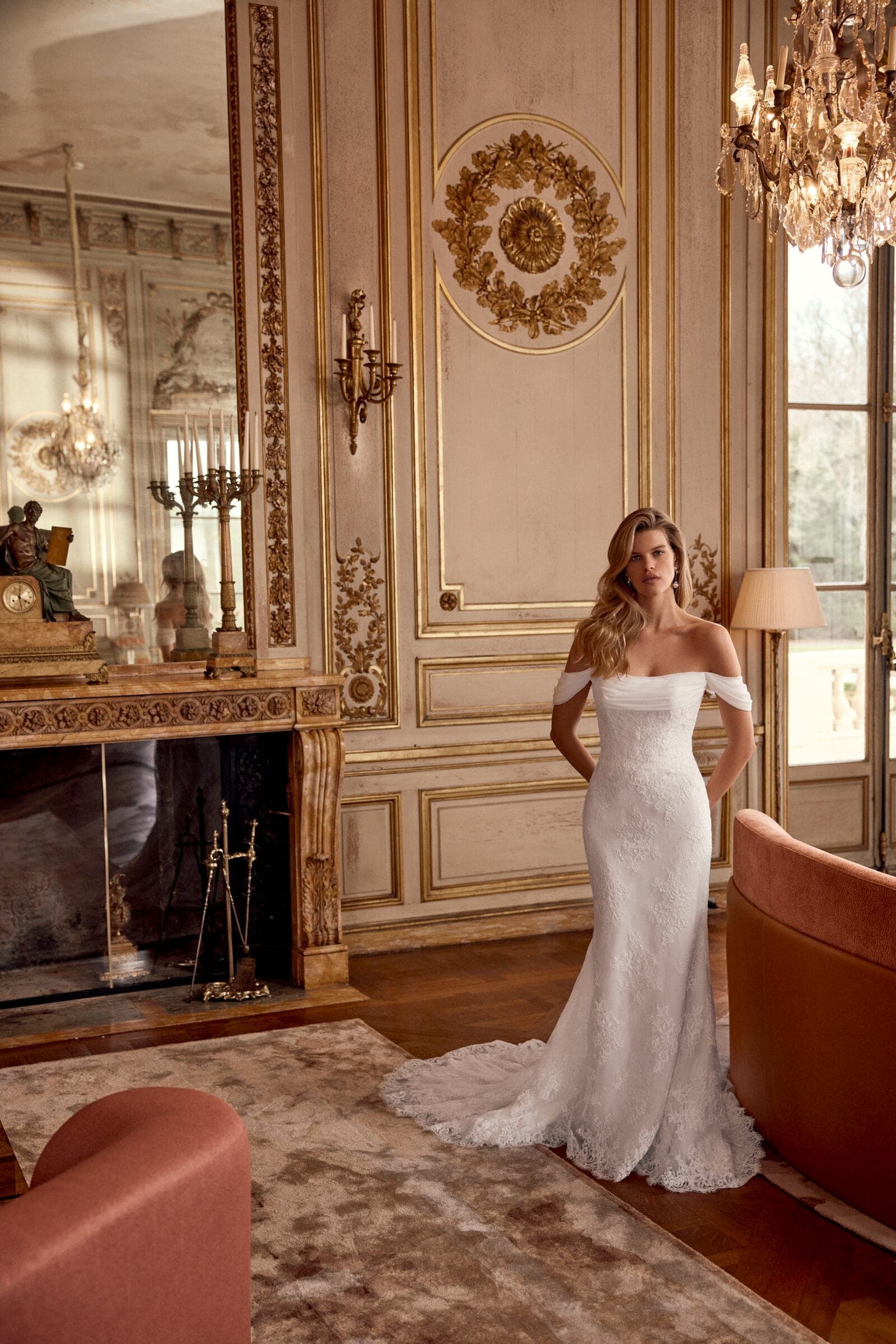 Abito da sposa Ninette Justin Alexander, vista frontale — atelier Scuderi Spose Trapani