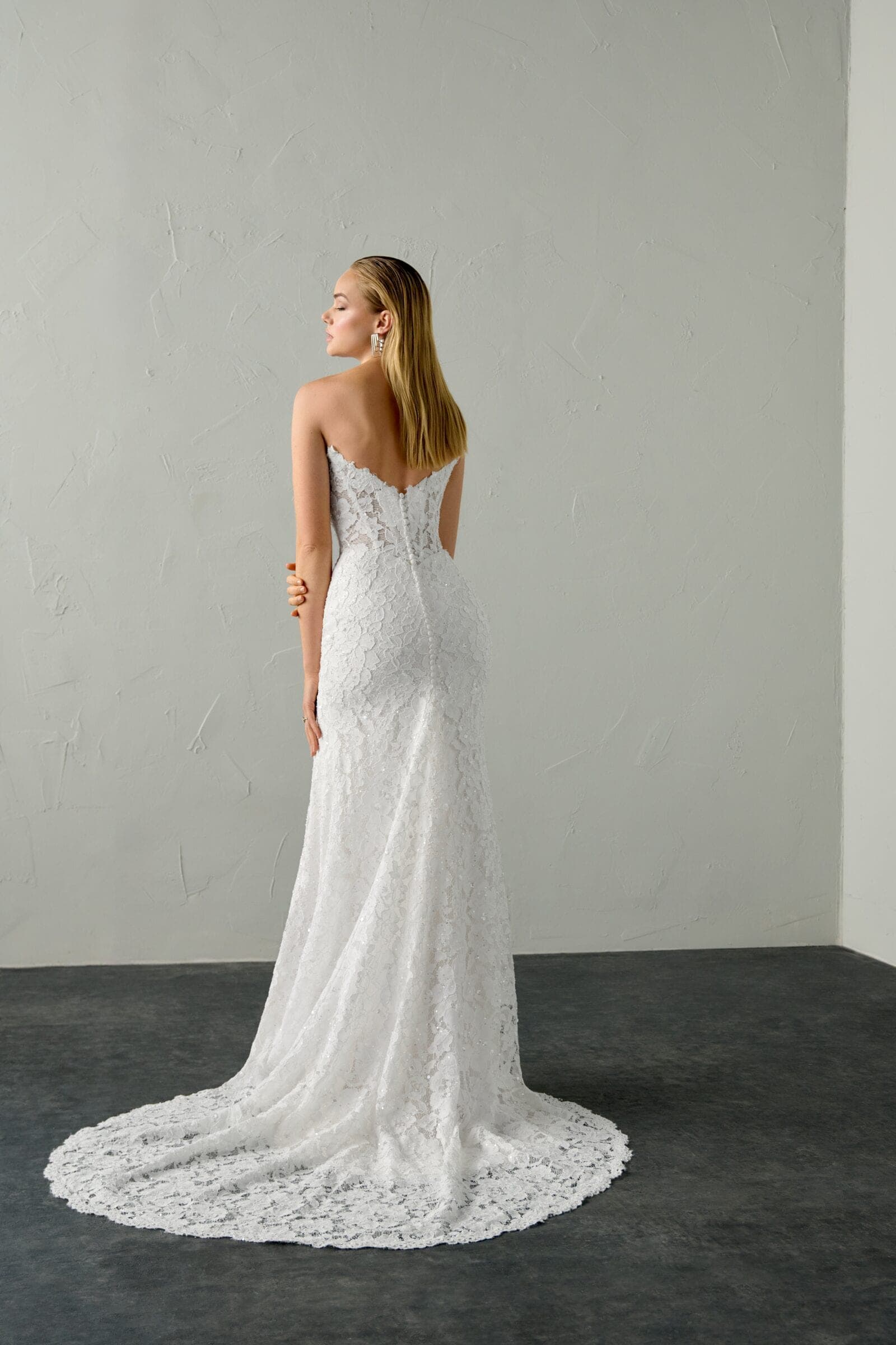 Abito da sposa Blaze Justin Alexander Signature, vista posteriore — atelier Scuderi Spose Trapani