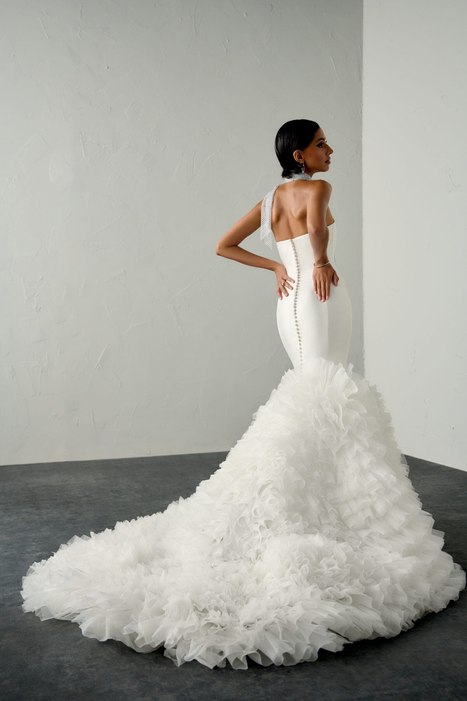 Abito da sposa Dare Justin Alexander Signature, vista posteriore — atelier Scuderi Spose Trapani