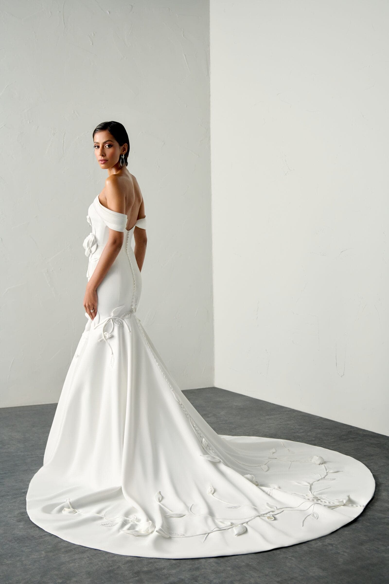 Abito da sposa Tilerina Justin Alexander Signature, vista posteriore — atelier Scuderi Spose Trapani